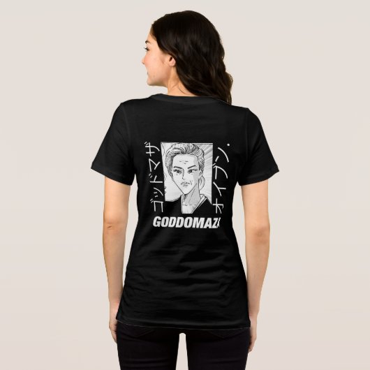 OG MOMOKO HEAD BACK (ZWART) Tri-Blend SHIRT (Achterkant volledig)