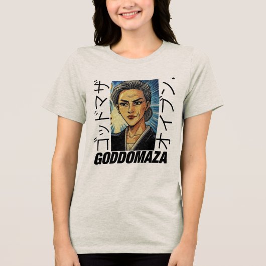 OG MOMOKO HOOFD KLEUR EST. 1985 FRONT UITZICHT Tri-Blend SHIRT (Voorkant)