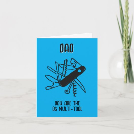 OG Multifunctionele tool vaderdag - Feestdagen Kaart (Voorkant)