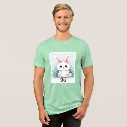 OG Paashaas Grappig Tri-Blend Shirt (Voorkant volledig)