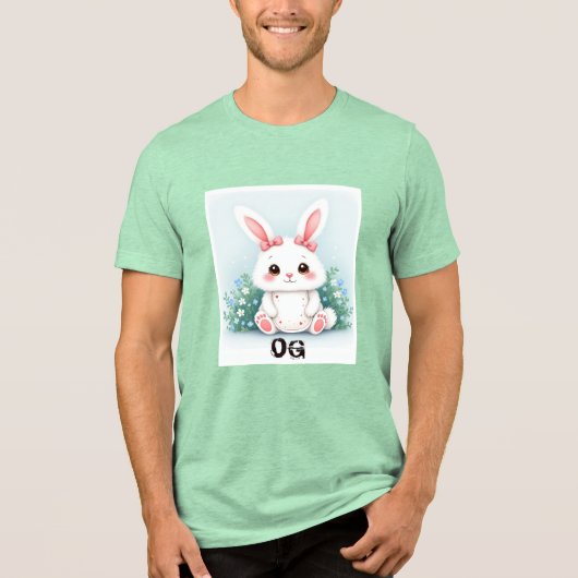 OG Paashaas Grappig Tri-Blend Shirt (Voorkant)