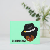OG Pimpgrim: Origineel Gangsta Pimp Pilgrim Briefkaart (Staand voorkant)