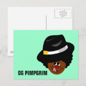 OG Pimpgrim: Origineel Gangsta Pimp Pilgrim Briefkaart (Voorkant / Achterkant)