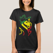 OGABEL OG ABEL BIG LION RASTA JAMAICAN WEED HYPE D T-SHIRT (Voorkant)