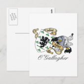 O'Gallagher Family Crest Briefkaart (Voorkant / Achterkant)