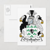 O'Gallagher Family Crest Briefkaart (Voorkant / Achterkant)