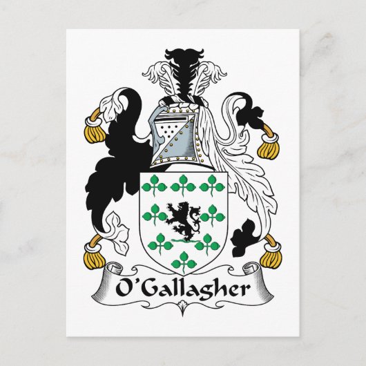 O'Gallagher Family Crest Briefkaart (Voorkant)
