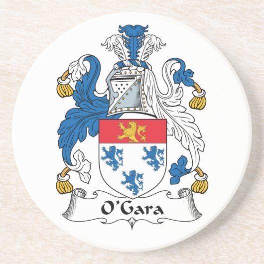 O'Gara Family Crest Zandsteen Onderzetter (Voorkant)