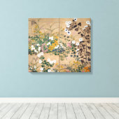 Ogata Korin Flowering Plants in Autumn Canvas Afdruk (Insitu (Houten vloer))