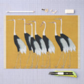 Ogata Korin | Klok van de Japanse rode kraan Tissuepapier (Craft)