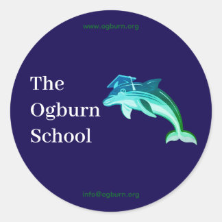 Ogburn School Mascot Sticker Donkerblauw