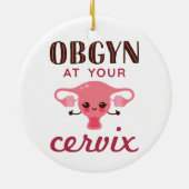 OGBYN op uw Cervix Keramisch Ornament (Achterkant)