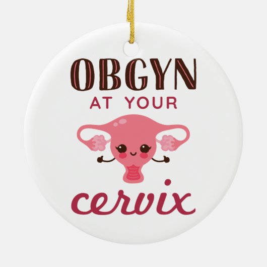 OGBYN op uw Cervix Keramisch Ornament (Achterkant)