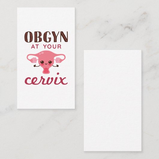 OGBYN op uw Cervix Visitekaartje (Voorkant / Achterkant)