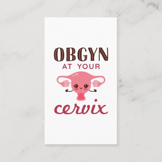 OGBYN op uw Cervix Visitekaartje (Voorkant)
