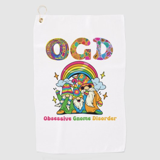 OGD - Obsessief genoom stoornis - Schattigee hippi Golfhanddoek (Voorkant)