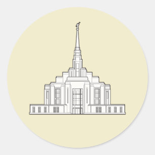 Ogden Temple-labels Ronde Sticker