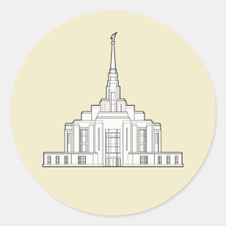 Ogden Temple-labels Ronde Sticker
