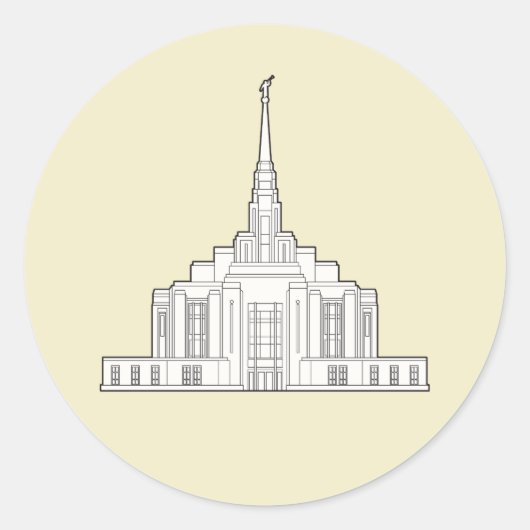 Ogden Temple-labels Ronde Sticker (Voorkant)