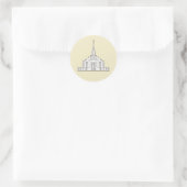 Ogden Temple-labels Ronde Sticker (Tas)