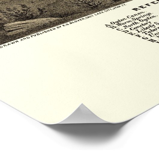 Ogden, UT Panorama - 1875 Poster (Hoek)