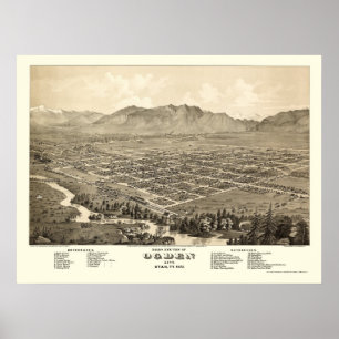 Ogden, UT Panorama - 1875 Poster
