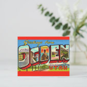 Ogden Utah Retro Ansichtkaart Briefkaart (Staand voorkant)