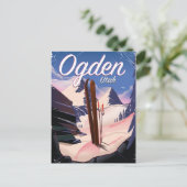 Ogden, Utah skiaposters Briefkaart (Staand voorkant)