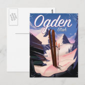 Ogden, Utah skiaposters Briefkaart (Voorkant / Achterkant)