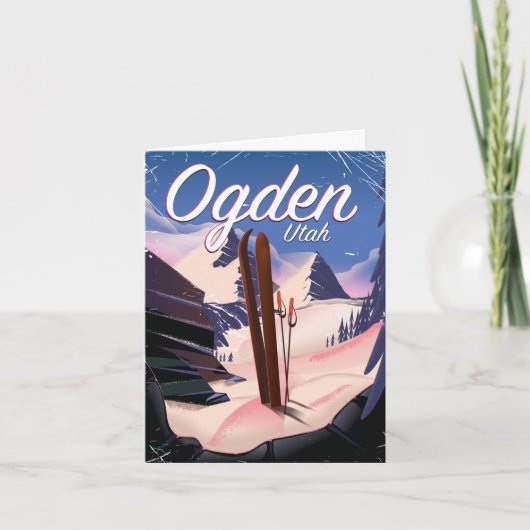 Ogden, Utah-skiposter Notitiekaartje (Voorkant)