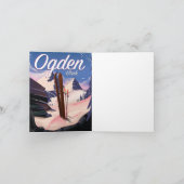 Ogden, Utah-skiposter Notitiekaartje (Binnen)