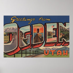 Ogden, Utah (Spoorweg) - Grote letterscènes Poster