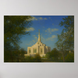 Ogden Utah Tempel Schildering™ LDS Muurkunst Poste Poster