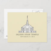 Ogden Utah Temple. 21 september 2014. postkaart (Voorkant / Achterkant)