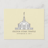 Ogden Utah Temple. 21 september 2014. postkaart (Voorkant)