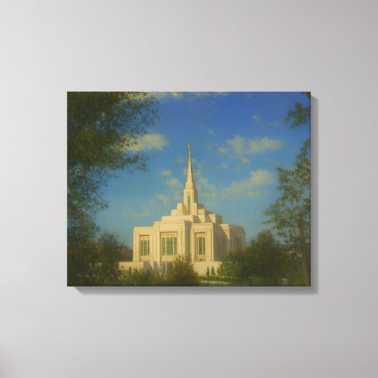 Ogden Utah Temple Painting™ LDS Muurschildering Ca Canvas Afdruk (Voorkant)