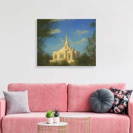 Ogden Utah Temple Painting™ LDS Muurschildering Ca Canvas Afdruk (Insitu (Woonkamer))