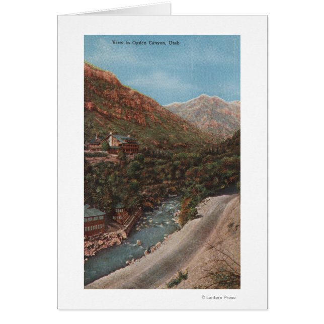 Ogden, Utah - Uitzicht Ogden Canyon en rivier (Voorkant)