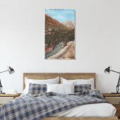 Ogden, Utah - Uitzicht Ogden Canyon en rivier Canvas Afdruk (Insitu (Slaapkamer))