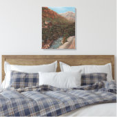 Ogden, Utah - Uitzicht Ogden Canyon en rivier Canvas Afdruk (Insitu (Slaapkamer))