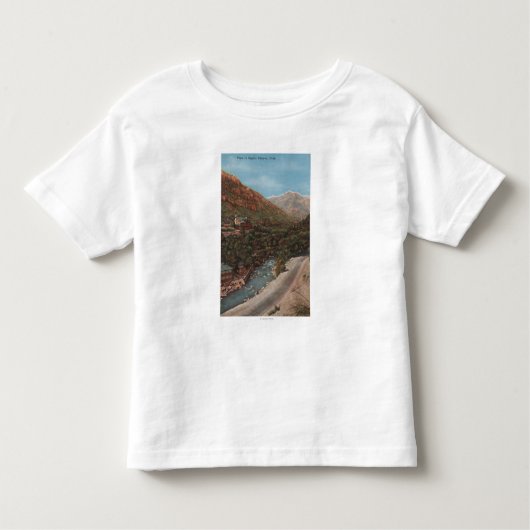 Ogden, Utah - Uitzicht Ogden Canyon en rivier Kinder Shirts (Voorkant)