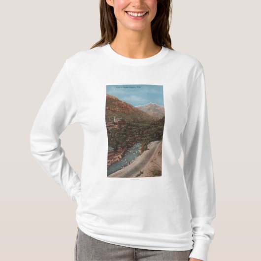 Ogden, Utah - Uitzicht Ogden Canyon en rivier T-shirt (Voorkant)