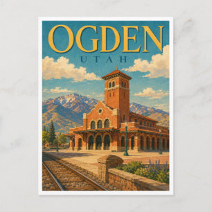 Ogden Utah Union Station GeoSaga Briefkaart