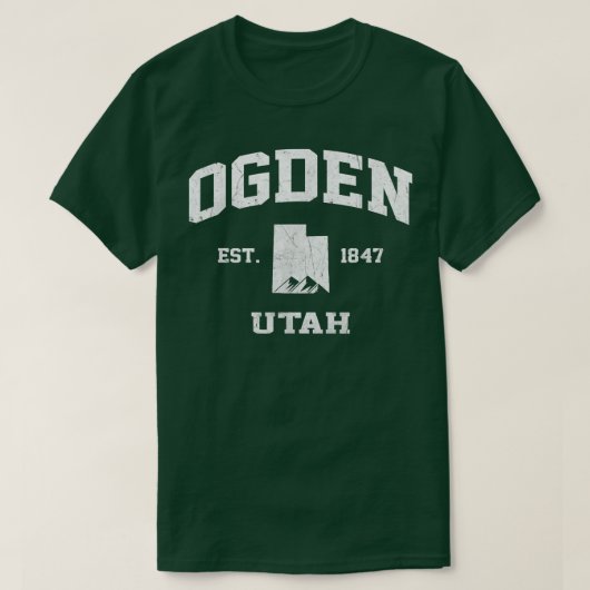 Ogden Utah UT  Staat Athletische stijl T-shirt (Design voorkant)
