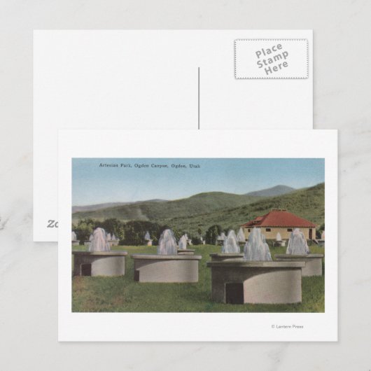 Ogden, UtahView of Artesian ParkOgden, Utah Briefkaart (Voorkant / Achterkant)