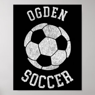 Ogden Voetbal Retro Versleten 90's Vintage Poster
