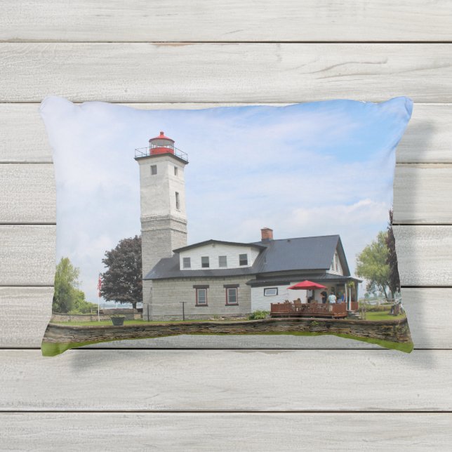 Ogdensburg Harbor Lighthouse, NY Accent Pillow Buitenkussen (Voorkant)