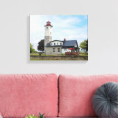 Ogdensburg Harbor Lighthouse, NY Wrapped Canvas (Insitu (Woonkamer))