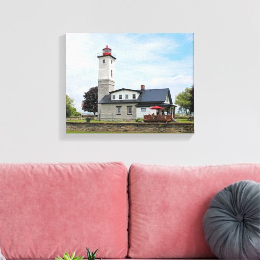 Ogdensburg Harbor Lighthouse, NY Wrapped Canvas (Insitu (Woonkamer))