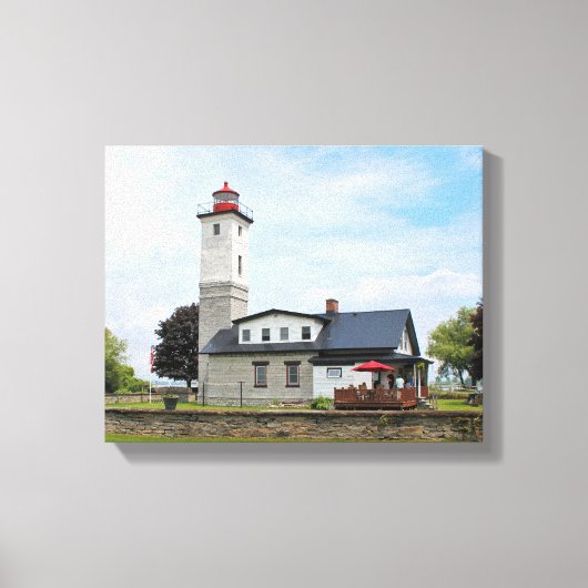 Ogdensburg Harbor Lighthouse, NY Wrapped Canvas (Voorkant)